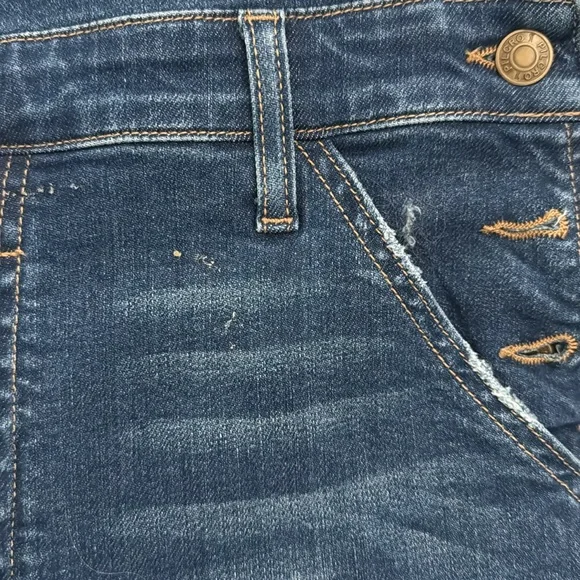Pilcro Painters Blue Denim Cropped Overalls size 28 - Picture 10 of 10
